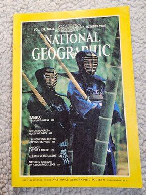 National Geographic Magazine Oct 1980 Vol 158 No 4 Vintage Collectible Bamboo